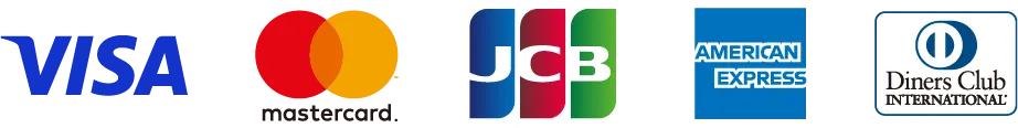 VISA / Mastercard / JCB / American Express / Diners Club